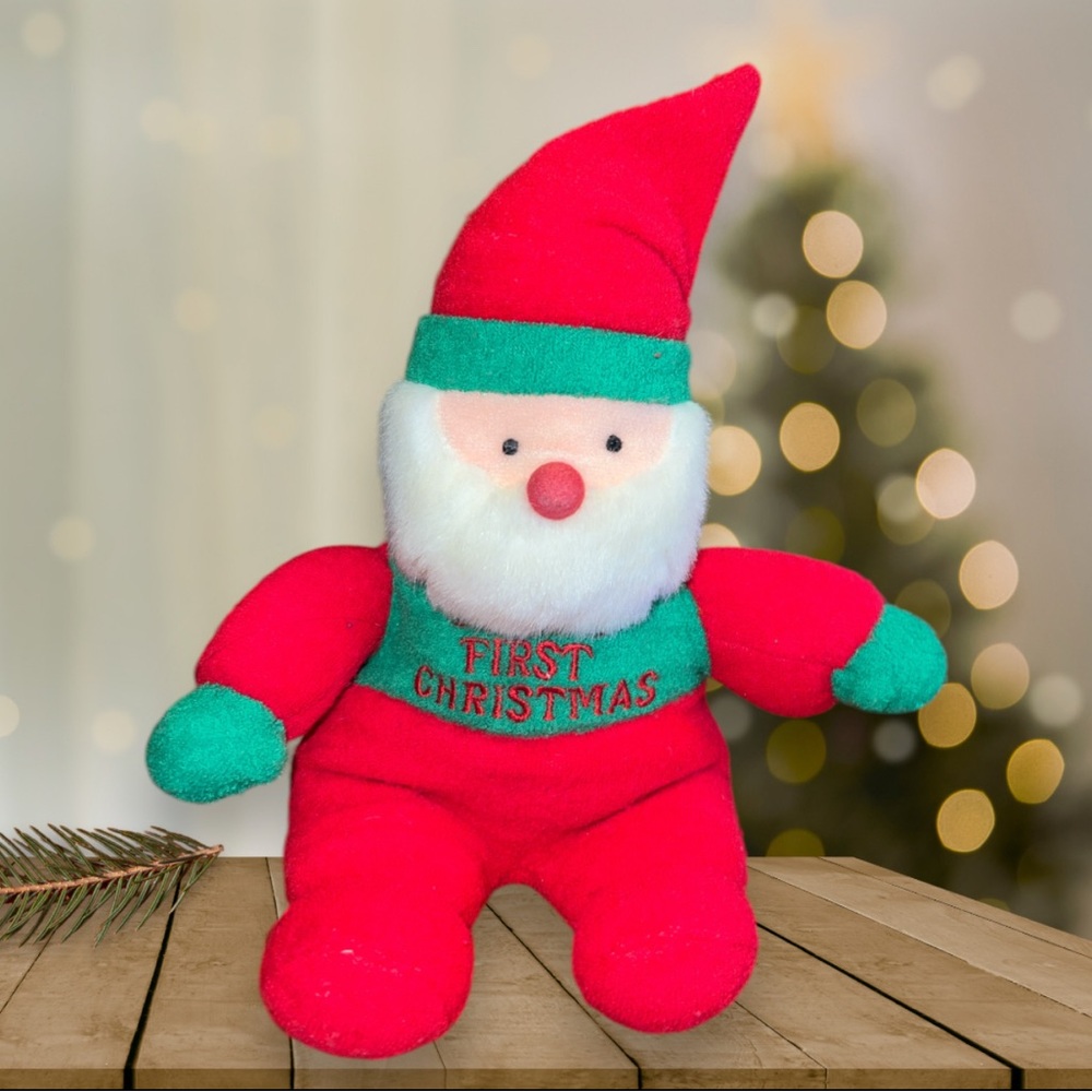 Rare Soft Dreams Terry Cloth Santa Baby’s First Christmas Soft Plush Toy